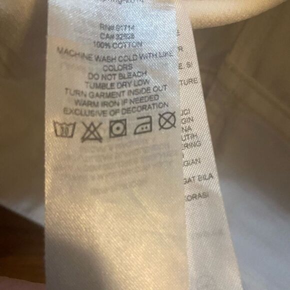 Armani Exchange A/X White Denim Distressed Cutoff Shorts Size 4 - Picture 4 of 5